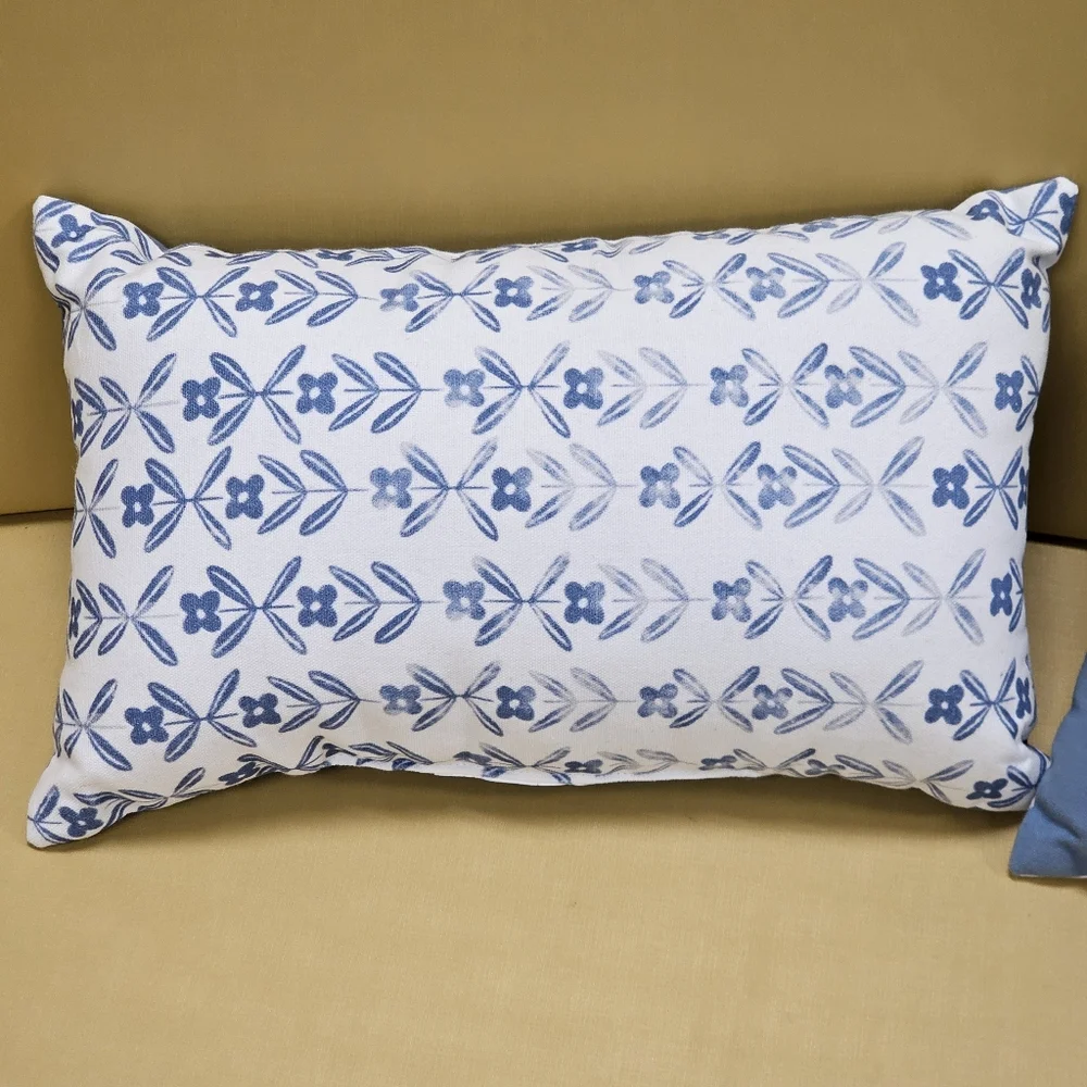 Two Happy Easter Blue Accent Pillows 15